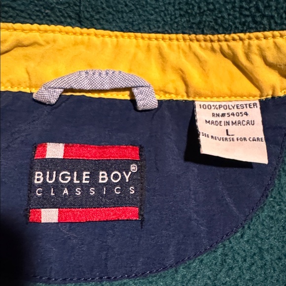 Vintage Bugle Boy Classic Green Jacket with Yellow Trim - Picture 3 of 7